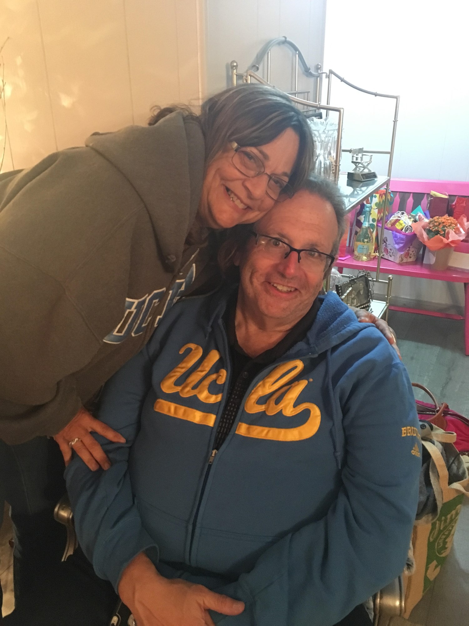 Marc Dellins with his wife, Andra